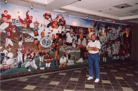 Ted Watts and the OU Mural