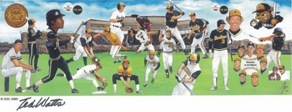 The WSU Shockers Baseball Mural: Left Panel